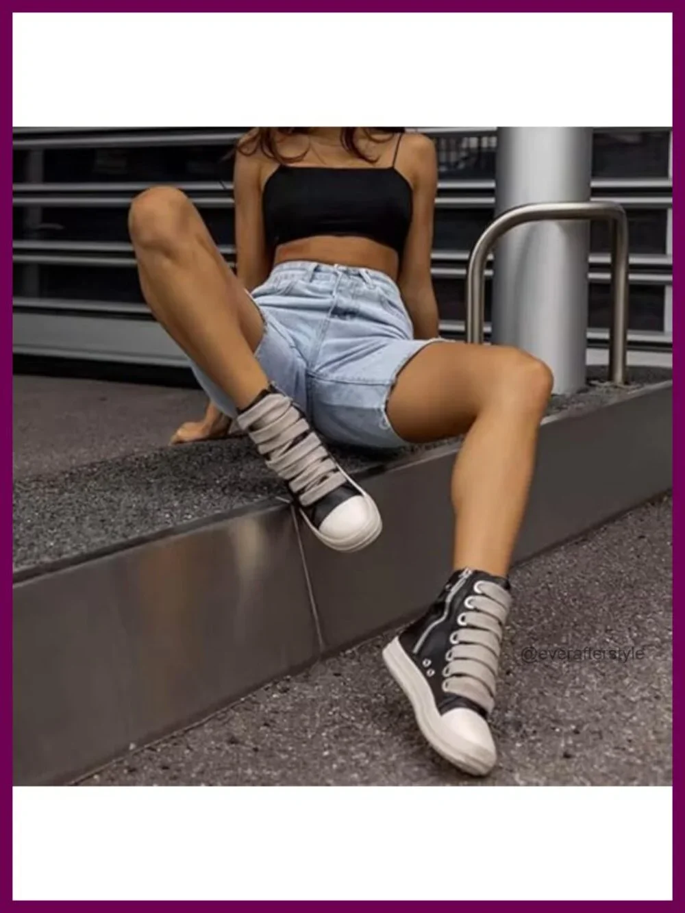 Women's High Top Sneakers PU Leather Thick Sole Lace Up Zipper Walking Shoes